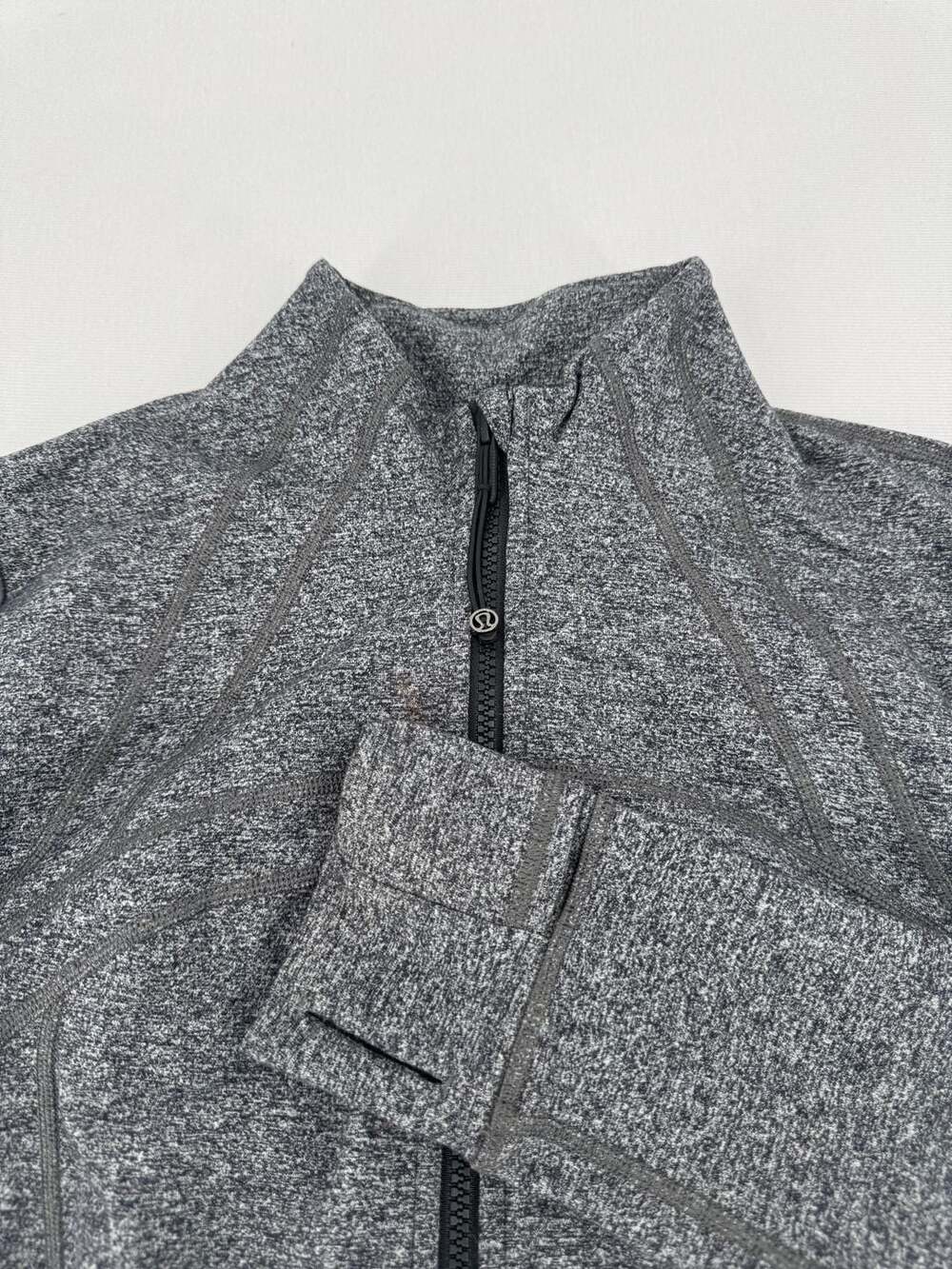 Lululemon Define Jacket Size 12 Heathered Black Full Zip